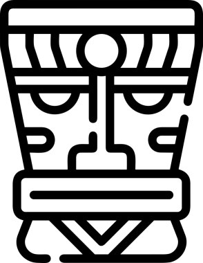 Black and white face mask icon symbol vector illustration in minimal simple style graphic design element for modern artwork clean outline sketch flat pictogram abstract template contour editable isolated digital png format for web ui