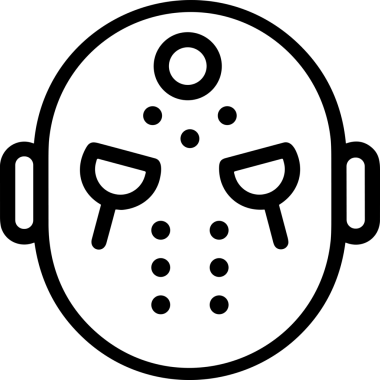 Black and white face mask icon symbol vector illustration in minimal simple style graphic design element for modern artwork clean outline sketch flat pictogram abstract template contour editable isolated digital png format for web ui