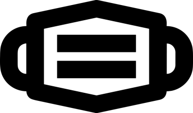 Black and white face mask icon symbol vector illustration in minimal simple style graphic design element for modern artwork clean outline sketch flat pictogram abstract template contour editable isolated digital png format for web ui