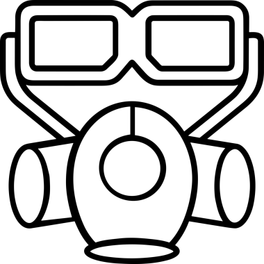 Black and white face mask icon symbol vector illustration in minimal simple style graphic design element for modern artwork clean outline sketch flat pictogram abstract template contour editable isolated digital png format for web ui