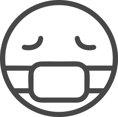 Black and white face mask icon symbol vector illustration in minimal simple style graphic design element for modern artwork clean outline sketch flat pictogram abstract template contour editable isolated digital png format for web ui