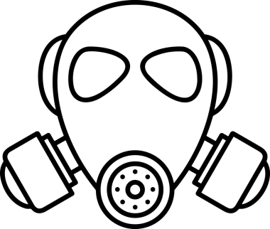 Black and white face mask icon symbol vector illustration in minimal simple style graphic design element for modern artwork clean outline sketch flat pictogram abstract template contour editable isolated digital png format for web ui