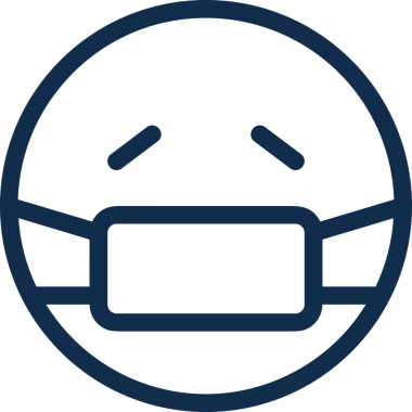 Black and white face mask icon symbol vector illustration in minimal simple style graphic design element for modern artwork clean outline sketch flat pictogram abstract template contour editable isolated digital png format for web ui