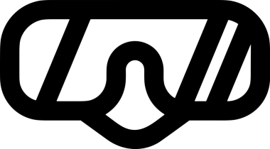 Black and white face mask icon symbol vector illustration in minimal simple style graphic design element for modern artwork clean outline sketch flat pictogram abstract template contour editable isolated digital png format for web ui