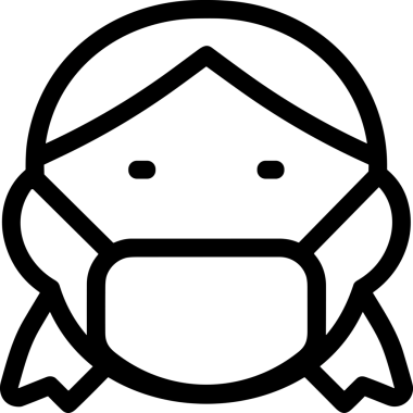 Black and white face mask icon symbol vector illustration in minimal simple style graphic design element for modern artwork clean outline sketch flat pictogram abstract template contour editable isolated digital png format for web ui