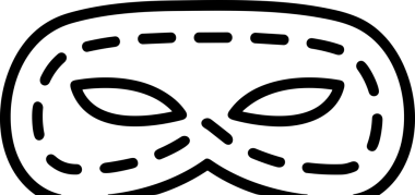 Black and white face mask icon symbol vector illustration in minimal simple style graphic design element for modern artwork clean outline sketch flat pictogram abstract template contour editable isolated digital png format for web ui