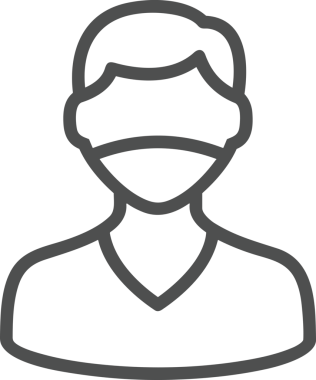 Black and white face mask icon symbol vector illustration in minimal simple style graphic design element for modern artwork clean outline sketch flat pictogram abstract template contour editable isolated digital png format for web ui