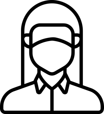 Black and white face mask icon symbol vector illustration in minimal simple style graphic design element for modern artwork clean outline sketch flat pictogram abstract template contour editable isolated digital png format for web ui