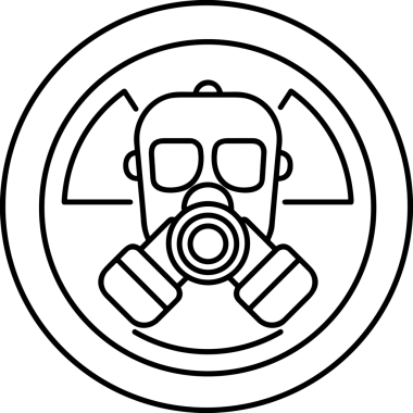 Black and white face mask icon symbol vector illustration in minimal simple style graphic design element for modern artwork clean outline sketch flat pictogram abstract template contour editable isolated digital png format for web ui