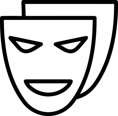 Black and white face mask icon symbol vector illustration in minimal simple style graphic design element for modern artwork clean outline sketch flat pictogram abstract template contour editable isolated digital png format for web ui