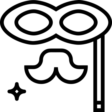 Black and white face mask icon symbol vector illustration in minimal simple style graphic design element for modern artwork clean outline sketch flat pictogram abstract template contour editable isolated digital png format for web ui