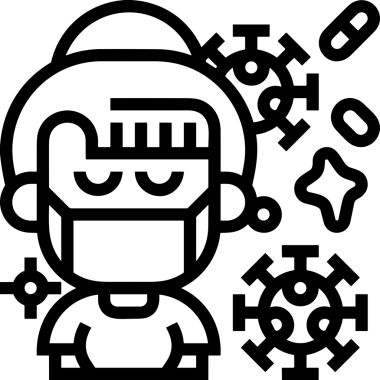 Black and white face mask icon symbol vector illustration in minimal simple style graphic design element for modern artwork clean outline sketch flat pictogram abstract template contour editable isolated digital png format for web ui