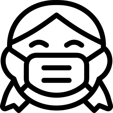 Black and white face mask icon symbol vector illustration in minimal simple style graphic design element for modern artwork clean outline sketch flat pictogram abstract template contour editable isolated digital png format for web ui