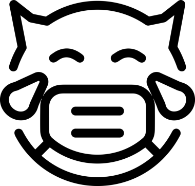 Black and white face mask icon symbol vector illustration in minimal simple style graphic design element for modern artwork clean outline sketch flat pictogram abstract template contour editable isolated digital png format for web ui