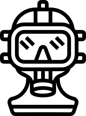 Black and white face mask icon symbol vector illustration in minimal simple style graphic design element for modern artwork clean outline sketch flat pictogram abstract template contour editable isolated digital png format for web ui