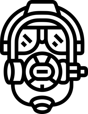 Black and white face mask icon symbol vector illustration in minimal simple style graphic design element for modern artwork clean outline sketch flat pictogram abstract template contour editable isolated digital png format for web ui