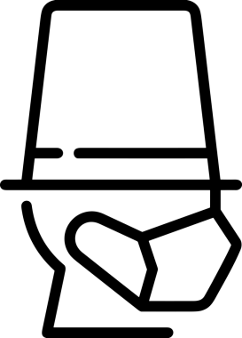 Black and white face mask icon symbol vector illustration in minimal simple style graphic design element for modern artwork clean outline sketch flat pictogram abstract template contour editable isolated digital png format for web ui