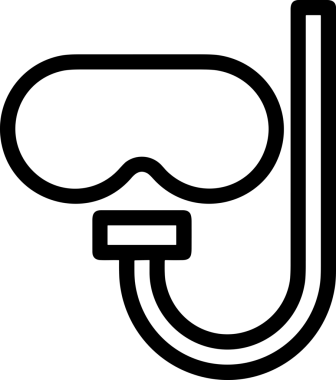 Black and white face mask icon symbol vector illustration in minimal simple style graphic design element for modern artwork clean outline sketch flat pictogram abstract template contour editable isolated digital png format for web ui