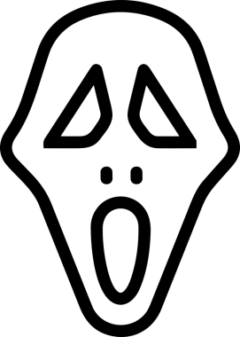 Black and white face mask icon symbol vector illustration in minimal simple style graphic design element for modern artwork clean outline sketch flat pictogram abstract template contour editable isolated digital png format for web ui