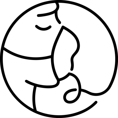 Black and white face mask icon symbol vector illustration in minimal simple style graphic design element for modern artwork clean outline sketch flat pictogram abstract template contour editable isolated digital png format for web ui