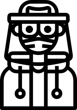 Black and white face mask icon symbol vector illustration in minimal simple style graphic design element for modern artwork clean outline sketch flat pictogram abstract template contour editable isolated digital png format for web ui