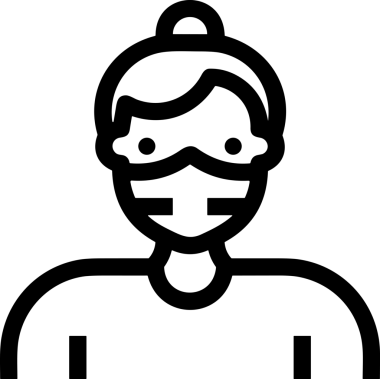 Black and white face mask icon symbol vector illustration in minimal simple style graphic design element for modern artwork clean outline sketch flat pictogram abstract template contour editable isolated digital png format for web ui