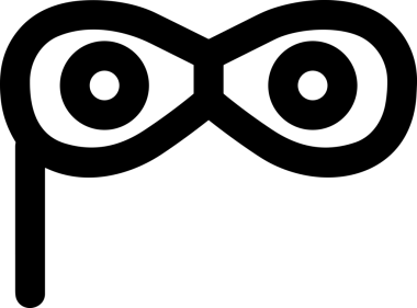 Black and white face mask icon symbol vector illustration in minimal simple style graphic design element for modern artwork clean outline sketch flat pictogram abstract template contour editable isolated digital png format for web ui