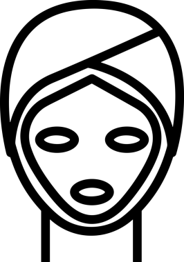 Black and white face mask icon symbol vector illustration in minimal simple style graphic design element for modern artwork clean outline sketch flat pictogram abstract template contour editable isolated digital png format for web ui