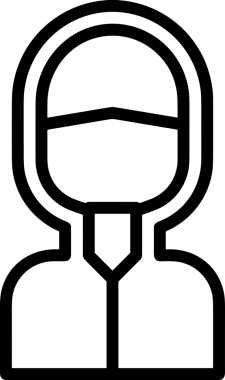 Black and white face mask icon symbol vector illustration in minimal simple style graphic design element for modern artwork clean outline sketch flat pictogram abstract template contour editable isolated digital png format for web ui