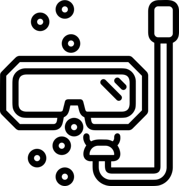 Black and white face mask icon symbol vector illustration in minimal simple style graphic design element for modern artwork clean outline sketch flat pictogram abstract template contour editable isolated digital png format for web ui