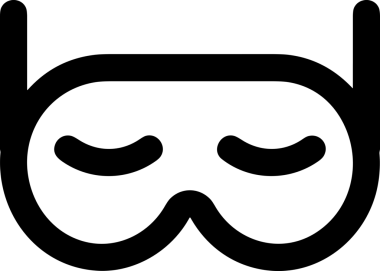 Black and white face mask icon symbol vector illustration in minimal simple style graphic design element for modern artwork clean outline sketch flat pictogram abstract template contour editable isolated digital png format for web ui