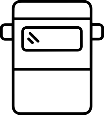 Black and white face mask icon symbol vector illustration in minimal simple style graphic design element for modern artwork clean outline sketch flat pictogram abstract template contour editable isolated digital png format for web ui