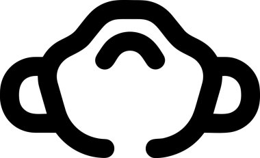 Black and white face mask icon symbol vector illustration in minimal simple style graphic design element for modern artwork clean outline sketch flat pictogram abstract template contour editable isolated digital png format for web ui