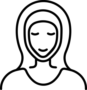 Black and white face mask icon symbol vector illustration in minimal simple style graphic design element for modern artwork clean outline sketch flat pictogram abstract template contour editable isolated digital png format for web ui