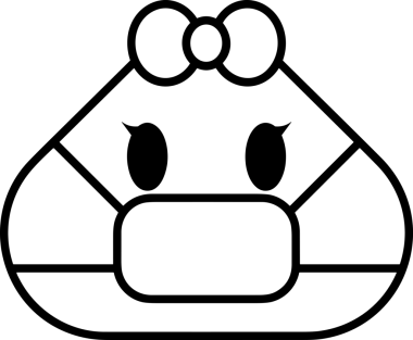 Black and white face mask icon symbol vector illustration in minimal simple style graphic design element for modern artwork clean outline sketch flat pictogram abstract template contour editable isolated digital png format for web ui