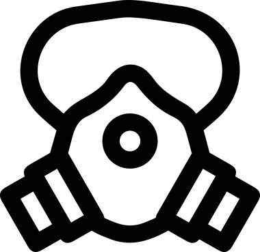 Black and white face mask icon symbol vector illustration in minimal simple style graphic design element for modern artwork clean outline sketch flat pictogram abstract template contour editable isolated digital png format for web ui