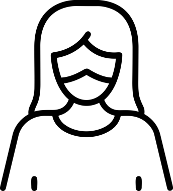 Black and white face mask icon symbol vector illustration in minimal simple style graphic design element for modern artwork clean outline sketch flat pictogram abstract template contour editable isolated digital png format for web ui