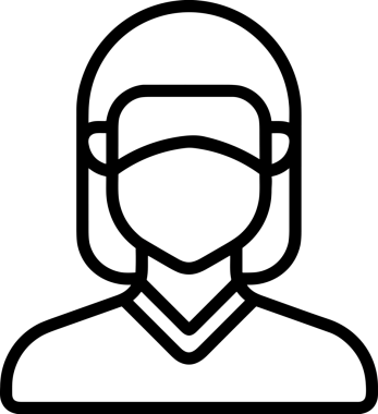 Black and white face mask icon symbol vector illustration in minimal simple style graphic design element for modern artwork clean outline sketch flat pictogram abstract template contour editable isolated digital png format for web ui