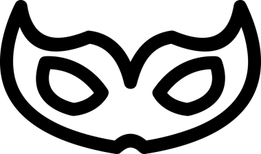 Black and white face mask icon symbol vector illustration in minimal simple style graphic design element for modern artwork clean outline sketch flat pictogram abstract template contour editable isolated digital png format for web ui