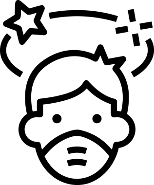 Black and white face mask icon symbol vector illustration in minimal simple style graphic design element for modern artwork clean outline sketch flat pictogram abstract template contour editable isolated digital png format for web ui