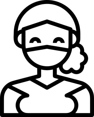 Black and white face mask icon symbol vector illustration in minimal simple style graphic design element for modern artwork clean outline sketch flat pictogram abstract template contour editable isolated digital png format for web ui