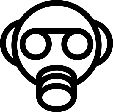Black and white face mask icon symbol vector illustration in minimal simple style graphic design element for modern artwork clean outline sketch flat pictogram abstract template contour editable isolated digital png format for web ui