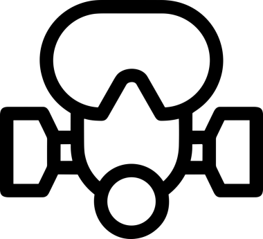 Black and white face mask icon symbol vector illustration in minimal simple style graphic design element for modern artwork clean outline sketch flat pictogram abstract template contour editable isolated digital png format for web ui