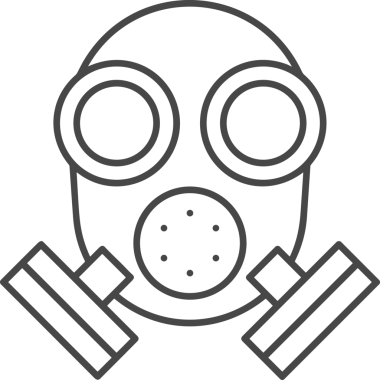 Black and white face mask icon symbol vector illustration in minimal simple style graphic design element for modern artwork clean outline sketch flat pictogram abstract template contour editable isolated digital png format for web ui