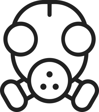 Black and white face mask icon symbol vector illustration in minimal simple style graphic design element for modern artwork clean outline sketch flat pictogram abstract template contour editable isolated digital png format for web ui