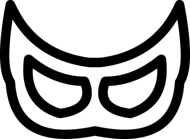 Black and white face mask icon symbol vector illustration in minimal simple style graphic design element for modern artwork clean outline sketch flat pictogram abstract template contour editable isolated digital png format for web ui