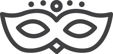 Black and white face mask icon symbol vector illustration in minimal simple style graphic design element for modern artwork clean outline sketch flat pictogram abstract template contour editable isolated digital png format for web ui