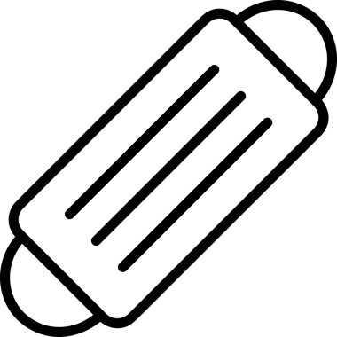 Black and white face mask icon symbol vector illustration in minimal simple style graphic design element for modern artwork clean outline sketch flat pictogram abstract template contour editable isolated digital png format for web ui