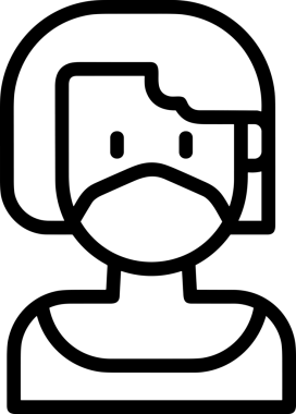 Black and white face mask icon symbol vector illustration in minimal simple style graphic design element for modern artwork clean outline sketch flat pictogram abstract template contour editable isolated digital png format for web ui