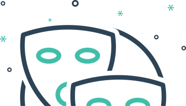 Black and white face mask icon symbol vector illustration in minimal simple style graphic design element for modern artwork clean outline sketch flat pictogram abstract template contour editable isolated digital png format for web ui